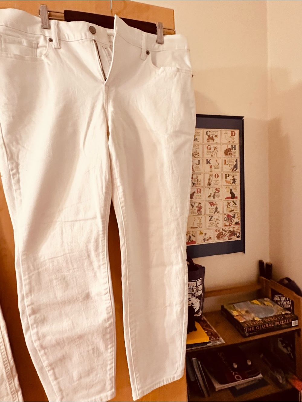 AND Men's White Slim Straight Jeans
